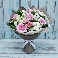 Букет цветов из:  Герберы, Альстромерии и Хризантемы #REPLACE_PRED# Гусеве