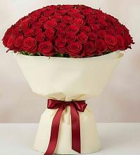 Букет 101 Красная роза Милано в Гусеве