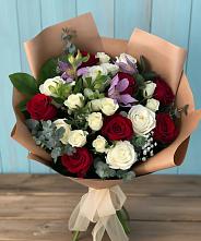 Букет цветов из:  Розы и Альстромерии в Гусеве