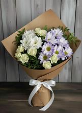 Букет цветов из:  Хризантемы и Розы #REPLACE_PRED# Гусеве