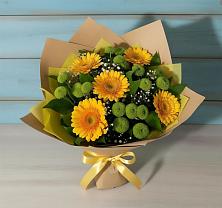 Букет цветов из:  Герберы и Хризантемы в Гусеве