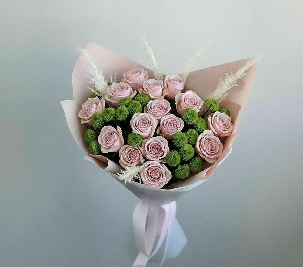 Букет цветов из: Розы и Хризантемы в Гусеве