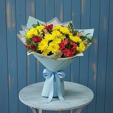 Букет цветов из:  Альстромерии и Хризантемы в Гусеве