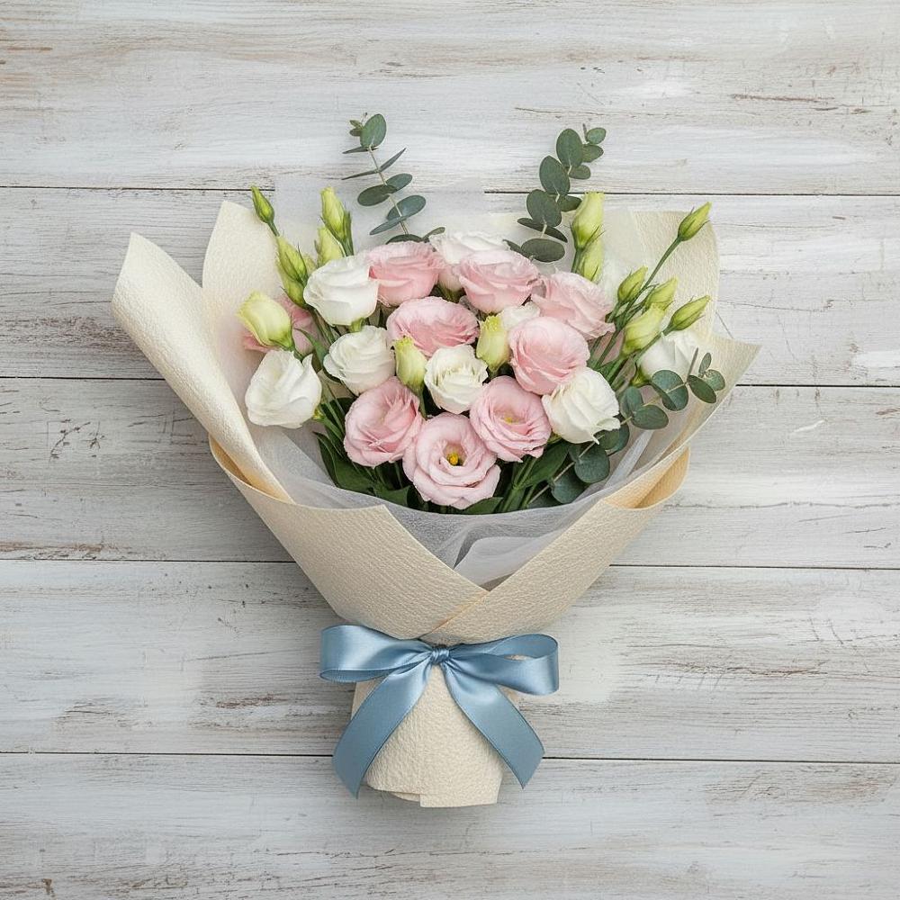 Букет цветов из: Лизиантусы в Гусеве